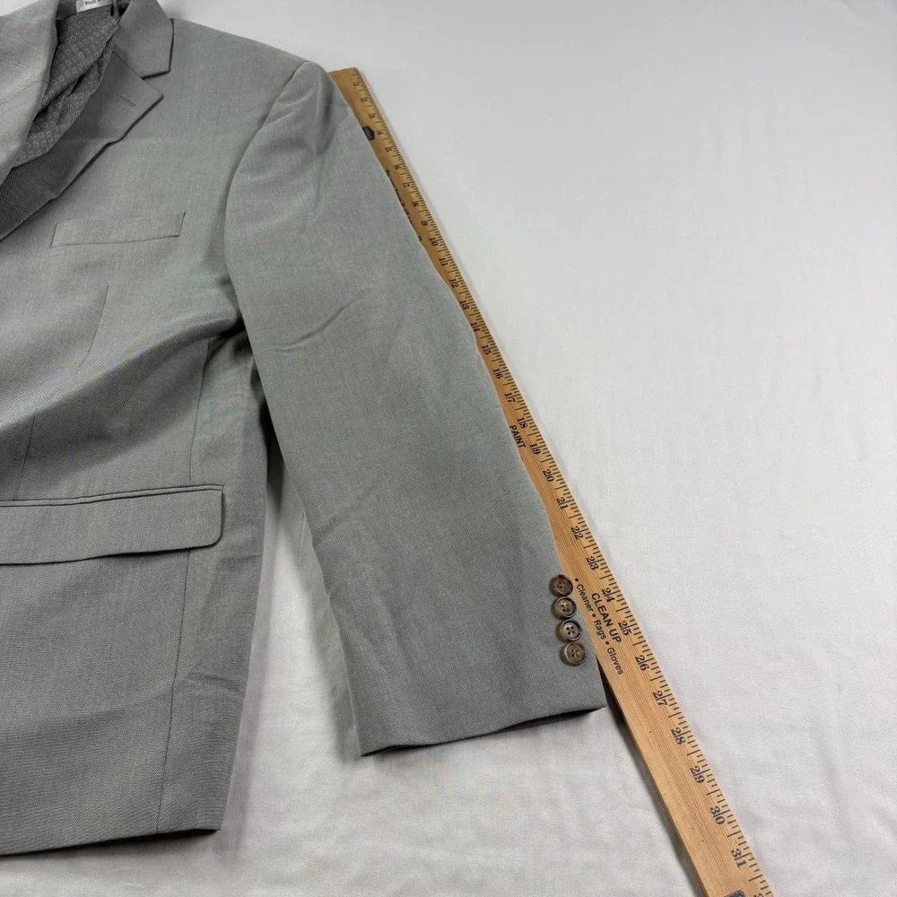 Lauren Ralph Lauren Suit Jacket Mens Size 52R Gray Structured Coat